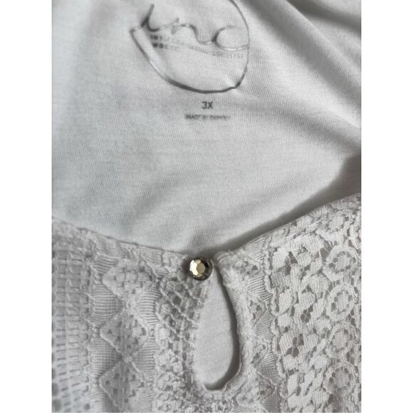 International concepts, 3/4 sleeve cold shoulder blouse size 3x - Picture 9 of 16